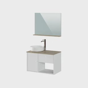 T-bath Badmeubelset Lars 80cm Wit/eiken