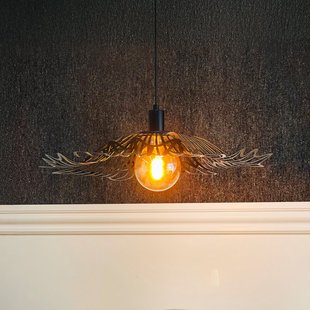 Flora hanglamp Large matzwart Dyberg Larsen - Woonkamer - Designer - Metaal - 1 lamp