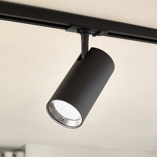 Linaro LED-railspot, zwart, Ø 7 cm, aluminium, CCT Lindby - Woonkamer - Modern - 1 lamp