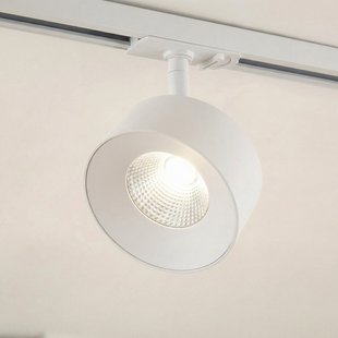 Linaro LED-railspot, wit, Ø 9,5 cm, 3.000 K Lindby - Woonkamer - Modern - Aluminium - 1 lamp