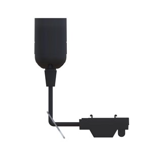 Orvoll-lamphouder, zwart, Ø 3,8 cm, E27-fitting PRIOS - Werkplaats / Schuur - Kunststof - 1 lamp