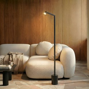 Steve LED vloerlamp, 130 cm, zwart, dimbaar Lucande - Woonkamer - Modern - Metaal - 1 lamp