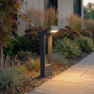 Kovato LED tuinpadverlichting, hoogte 60 cm, donkergrijs, IP65 Arcchio - Modern - Metaal - Hoekig