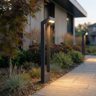 Kovato LED tuinpadverlichting, hoogte 95 cm, donkergrijs, IP65 Arcchio - Modern - Metaal - Hoekig