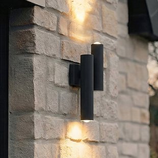 Torvian LED buiten wandlamp, 2-lamps, metaal, antraciet Lucande - Terras - Modern - Meerdere lampen
