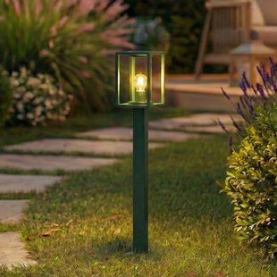 Ferda tuinpadverlichting, IP44, E27, 100 cm, groen, glas Lucande - Terras - Modern - Aluminium - 1 lamp