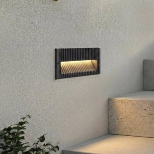 Tavion LED wand inbouwlamp, antraciet, 25 cm, IP65 Lucande - Terras - Modern - Aluminium - 1 lamp