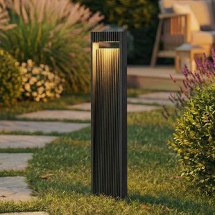 Tavion LED tuinpadverlichting, antraciet, IP65, 80 cm Lucande - Terras - Modern - Aluminium - 1 lamp