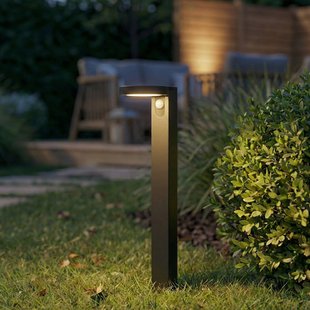 Tarlson LED-zonnelamp voor buiten, rond, antraciet, sensor PRIOS - Terras - Modern - Kunststof - 1 lamp