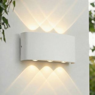 Ithan LED buiten wandlamp, wit, 3-lamps, 17 cm Lindby - Terras - Modern - Aluminium - Hoekig