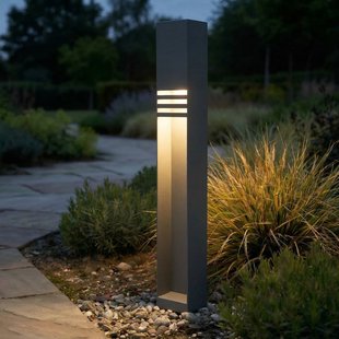 Oxido LED tuinpadverlichting, antraciet, hoogte 80 cm, IP44 Lucande - Terras - Modern - Roestvrij staal - Hoekig