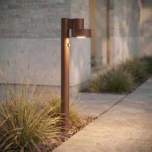 Elune LED tuinpadverlichting, bruin, sensor, IP44, 77 cm Lucande - Modern - Aluminium - 1 lamp