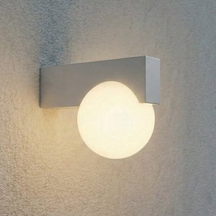 Vijon LED buiten wandlamp, lichtgrijs, CCT, IP44 Lucande - Modern - Aluminium - Hoekig