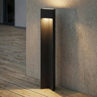 Kaholo LED tuinpadverlichting, aluminium, IP44, zwart, 90 cm Lucande - Modern - Hoekig