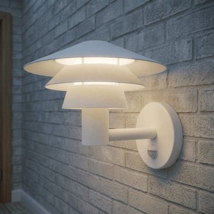 Montaro LED buiten wandlamp, IP54, wit, sensor, aluminium Lucande - Modern - 1 lamp