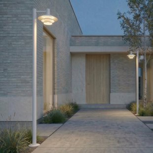 Montaro LED buitenlamp, wit, 220 cm, IP54, aluminium Lucande - Modern - 1 lamp