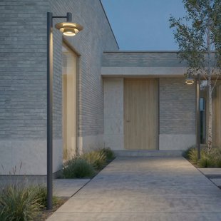 Montaro LED buitenlamp, antraciet, 220 cm, IP54, aluminium Lucande - Modern - 1 lamp