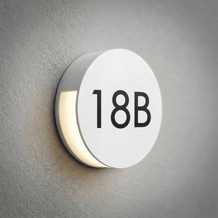 Advero LED buiten wandlamp, IP44, CCT, huisnummer, lichtgrijs Lucande - Modern - Aluminium - Rond