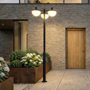 Toras LED buitenlamp, CCT, dimbaar, zwart, met 3-lamps Lucande - Modern - Aluminium - Meerdere lampen