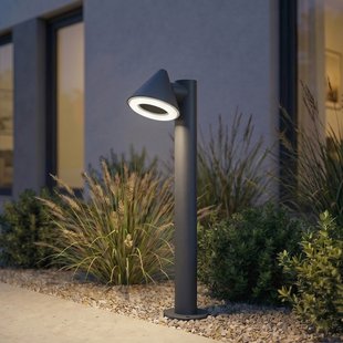 Soran LED tuinpadverlichting, metaal, hoogte 60 cm, zwart, IP44 Lindby - Modern - 1 lamp
