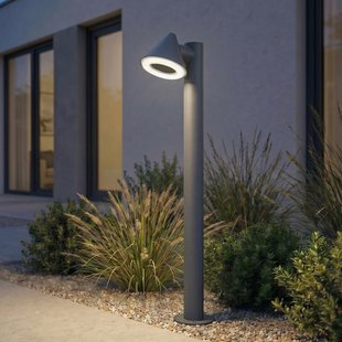 Soran LED tuinpadverlichting, metaal, hoogte 100 cm, zwart, IP44 Lindby - Modern - 1 lamp