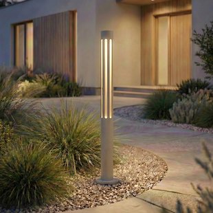 Fjorya LED tuinpadverlichting, steengrijs, hoogte 60 cm, IP65 Lindby - Terras - Modern - Aluminium - 1 lamp