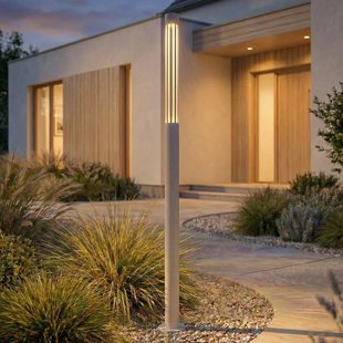 Fjorya LED tuinpadverlichting, steengrijs, hoogte 90 cm, IP65 Lindby - Terras - Modern - Aluminium - 1 lamp