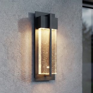 Velune LED buiten wandlamp, antraciet/helder 35 cm CCT - Lucande - Modern - Aluminium - Hoekig