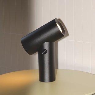 Beam LED tafellamp op accu, zwart aluminium, dimbaar, IP65 Muuto - Woonkamer - Modern - 1 lamp