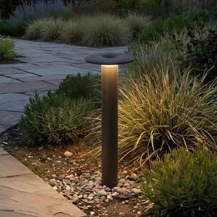 Haloa LED tuinpadverlichting, hoogte 50, IP54, zwart, aluminium Lucande - Terras - Modern - Rond