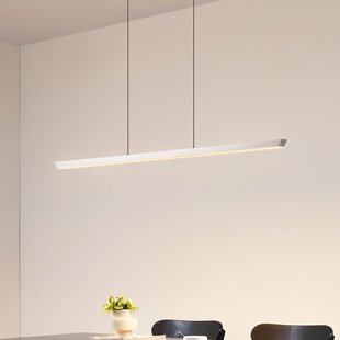 Solvar LED hanglamp, zilver, 117 cm, CCT, dimbaar Lucande - Woonkamer - Modern - Metaal - Langwerpig