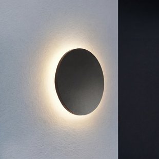 Selinel LED buiten wandlamp, Ø 23 cm, huisnummer, zwart, metaal Lindby - Modern - Rond