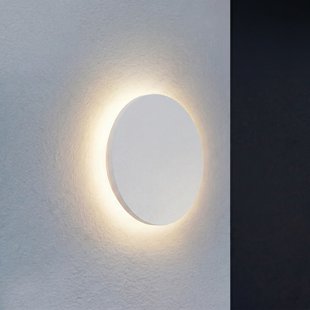 Selinel LED buiten wandlamp, Ø 23 cm, huisnummer, wit, metaal Lindby - Modern - Rond