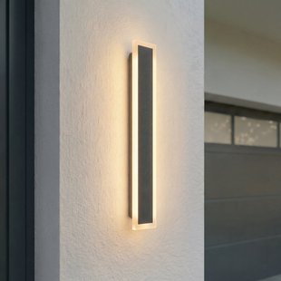 Ilora LED buiten wandlamp, CCT, IP65, zwart, hoogte 60 cm, metaal Lucande - Modern - Roestvrij staal - 1 lamp