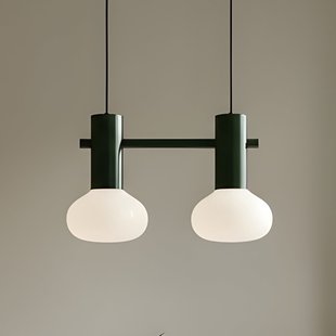 Flo hanglamp, groen, 2-lamps, glas ALDEX - Woonkamer - Designer - Metaal - Meerdere lampen