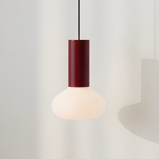 Flo hanglamp, rood, 1-lamp, glas ALDEX - Woonkamer - Designer - Metaal - 1 lamp