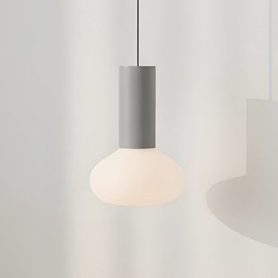 Flo hanglamp, grijs, 1-lamp, glas ALDEX - Woonkamer - Designer - Metaal - 1 lamp