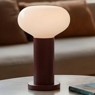 Flo tafellamp, rood, Ø 19 cm, glas ALDEX - Woonkamer - Scandinavisch - Metaal - 1 lamp
