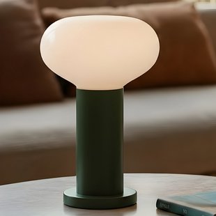 Flo tafellamp, groen, Ø 19 cm, glas ALDEX - Woonkamer - Designer - Metaal - 1 lamp
