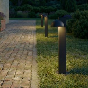 Velira LED tuinpadverlichting, hoogte 77 cm, 1-lamp, zwart, IP44 Lucande - Modern - Metaal - 1 lamp