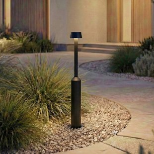 Tareko LED tuinpadverlichting, IP65, in hoogte verstelbaar, 90 cm, antraciet - Lucande - Terras - Modern - Aluminium - 1 lamp