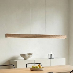 Annetta LED hanglamp, 117 cm, CCT, eikenhout, dimbaar Lucande - Eetkamer - Modern - Langwerpig