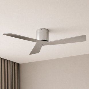 Ventoro plafondventilator, zilver, metaal, Ø 132 cm Lucande - Woonkamer - Modern