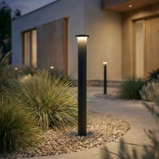 Cirel LED tuinpadverlichting, zwart, IP65, 65 cm, aluminium Lindby - Terras - Modern - 1 lamp