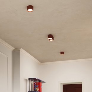 RIBLA plafondlamp, oker, Ø 10 cm, metaal, GX53 SOLLUX LIGHTING - Woonkamer - Aluminium - 1 lamp