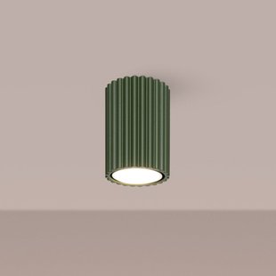 ALORA plafondlamp, olijfgroen, Ø 7 cm, metaal, GU10 SOLLUX LIGHTING - Woonkamer - Aluminium - 1 lamp