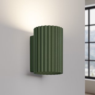 ALORA wandlamp Hoogte 10 cm olijfgroen Metaal 1 x GU10 SOLLUX LIGHTING - Woonkamer - Aluminium - 1 lamp