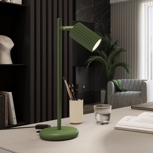 ALORA tafellamp hoogte 43 cm, olijfgroen, metaal, GU10 SOLLUX LIGHTING - Woonkamer - Aluminium - 1 lamp