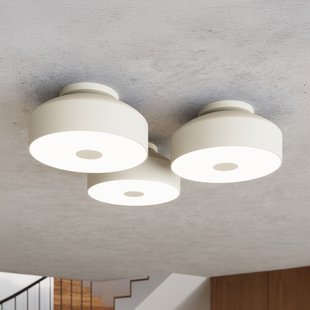 CLARO plafondlamp, beige, Ø 30 cm, metaal, 4 x E27 SOLLUX LIGHTING - Woonkamer - 1 lamp