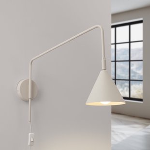 LYS wandlamp, beige, Ø 14 cm, metaal, stekker, E14 SOLLUX LIGHTING - Woonkamer - Scandinavisch - 1 lamp